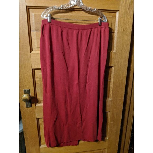 Studio G Straight Skirt Size 2X Stretch Red Maroon - Picture 1 of 6